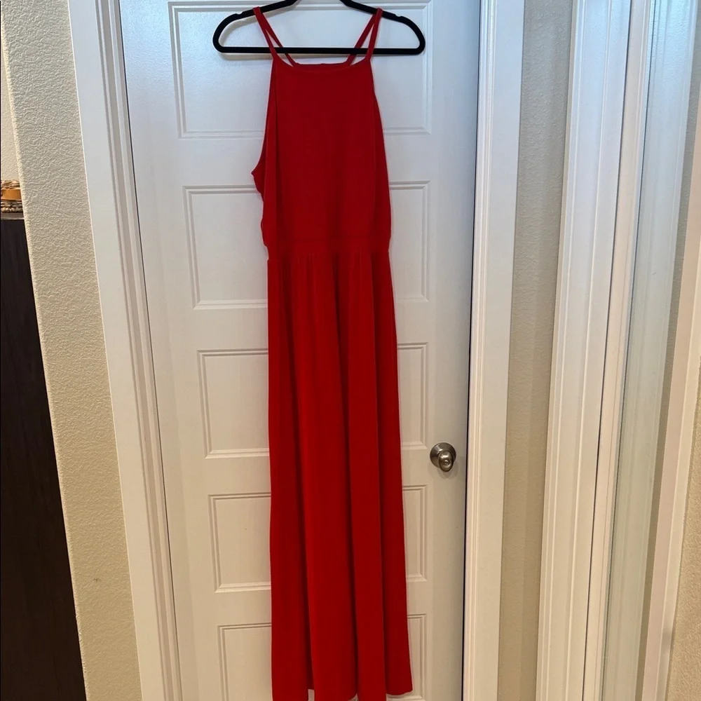 old navy red maxi dress Chiffon Drop-Waist Maxi Dress